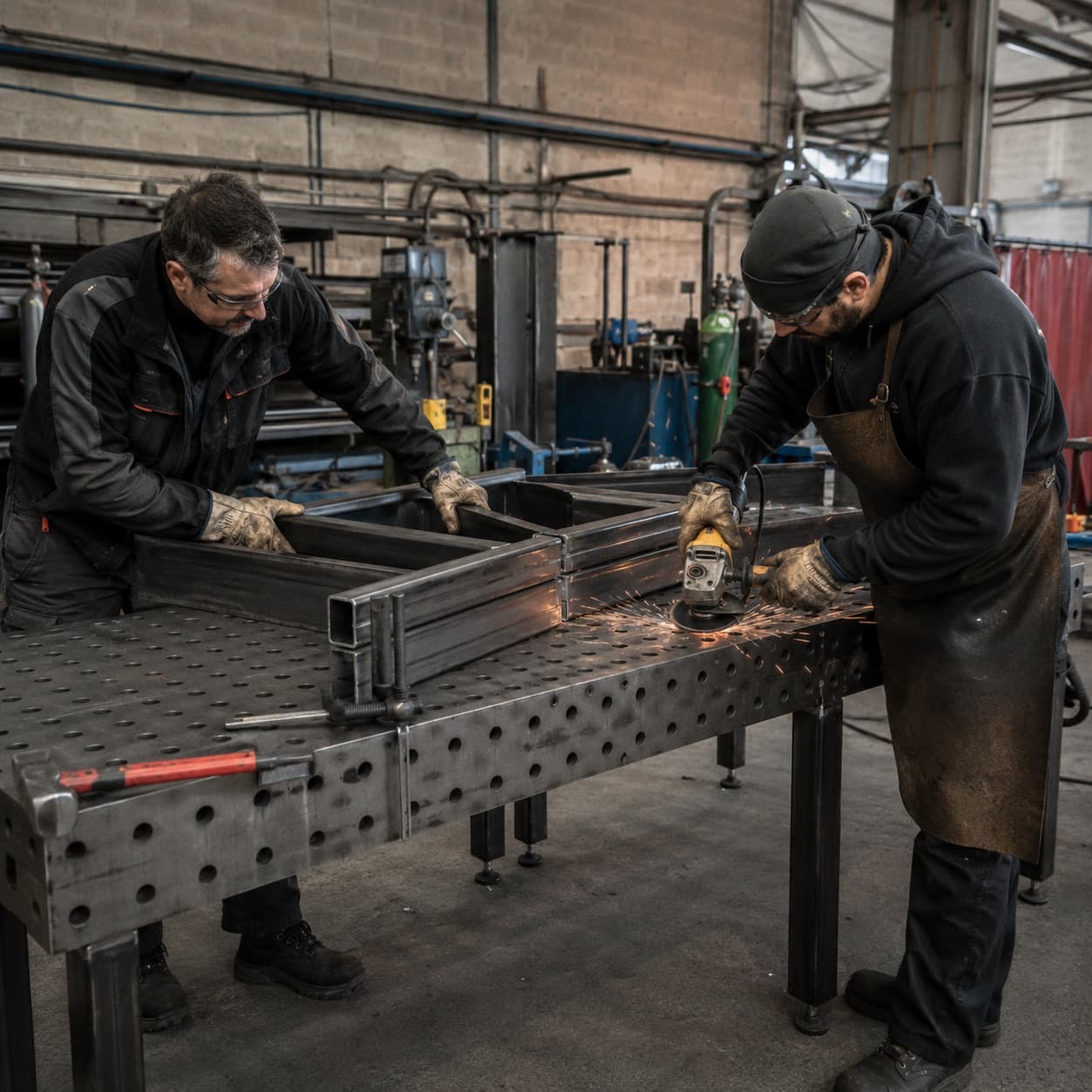 Profesional trabajando en la industria metalúrgica