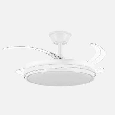 Ventilador de techo con aspas desplegables Tempano blanco 106 cm
