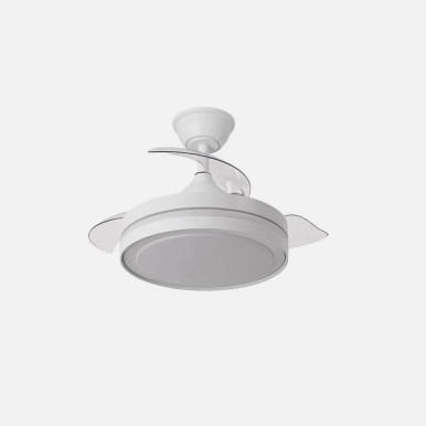 Ventilador de techo con aspas desplegables Esparta Peque blanco 72 cm