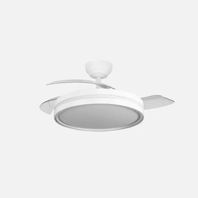 Ventilador de techo con aspas desplegables Capitán blanco 107 cm
