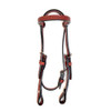 Pony Headstall, Basket Tooling (Toast)