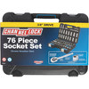 Channellock Standard/Metric 3/8 In. Drive 6-Point Combination Ratchet & Socket Set (76-Piece)