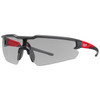 Milwaukee Red & Black Frame Safety Glasses with Gray Fog-Free Lenses