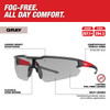 Milwaukee Red & Black Frame Safety Glasses with Gray Fog-Free Lenses