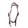 Wave-style Headstall, Roughout Leather (Caramel)