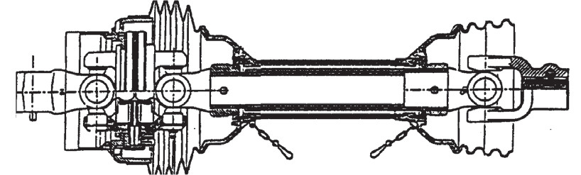 Series 2580 Driveline Assembly, 20 x 21 Clamp Bolt, 55