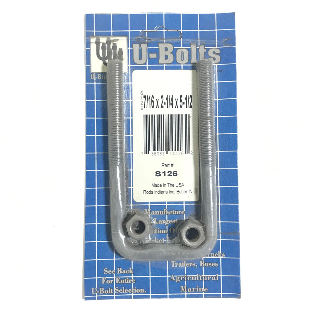 U-BOLT 7/16x2-1/4x5-1/2