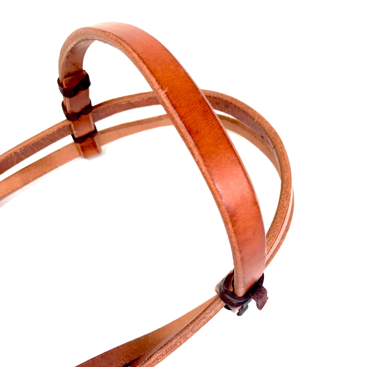 Leather Tie Down, Brass Hardware (Tan)