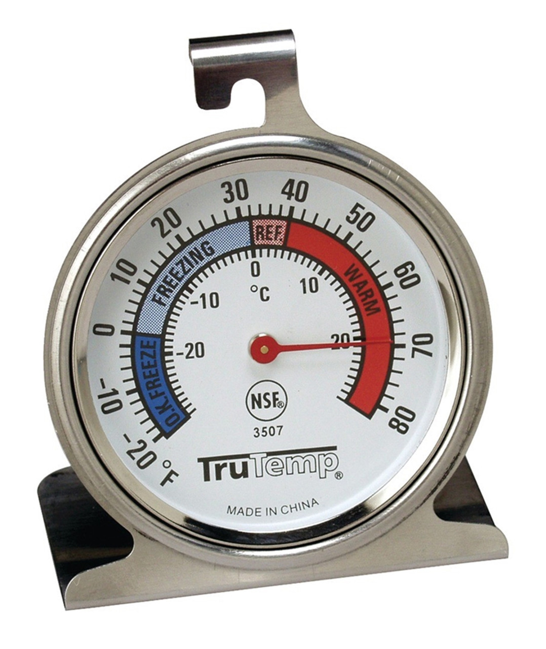 Stainless Steel Large Dial Freezer Refrigerator Thermometer Temperature  Gauge Tool 