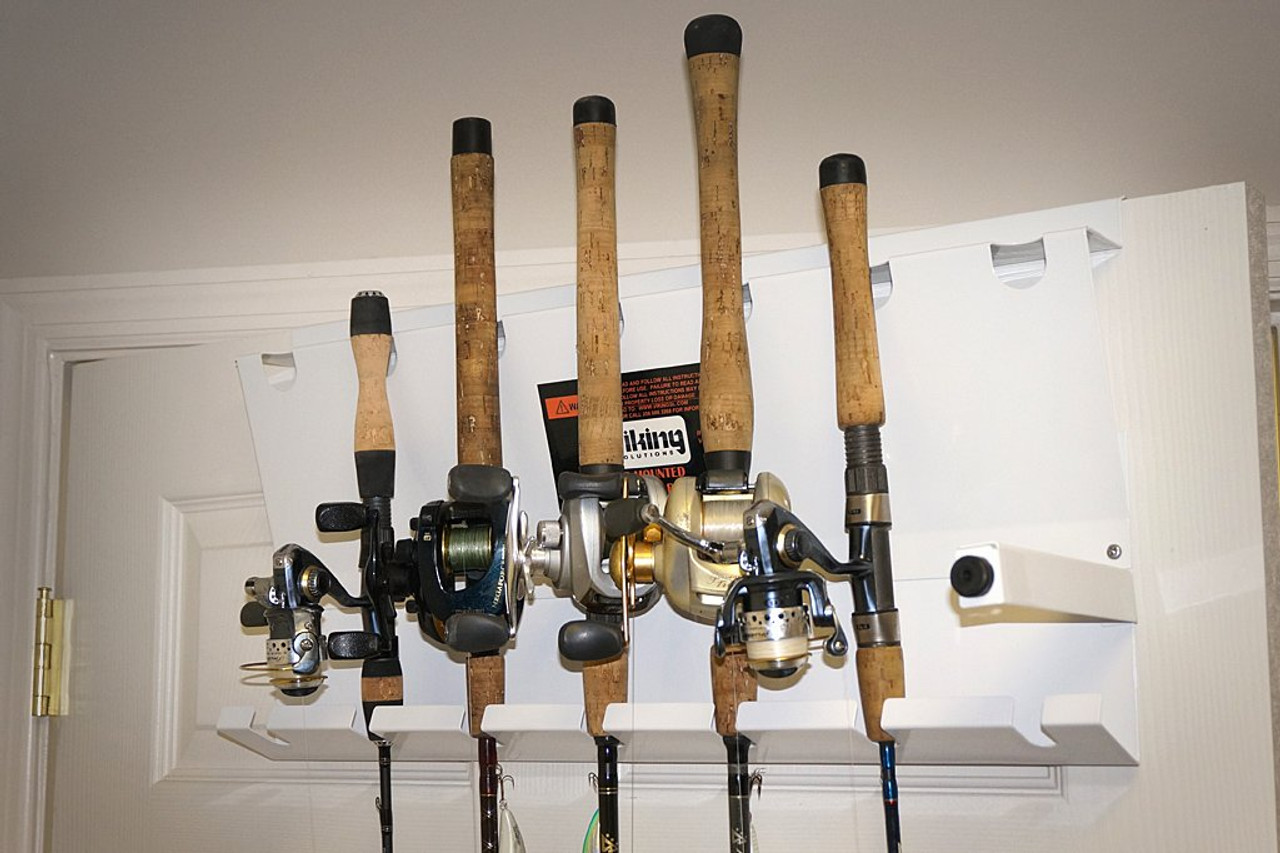 Wall-Mounted Fishing Rod Holder Vertical Self-Lock Fishing Rods