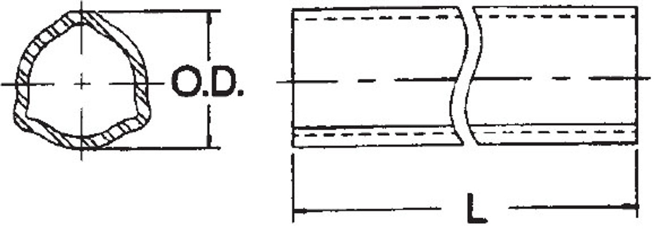 Outer Profile Tube - 59" Lengths (L), 600-6343