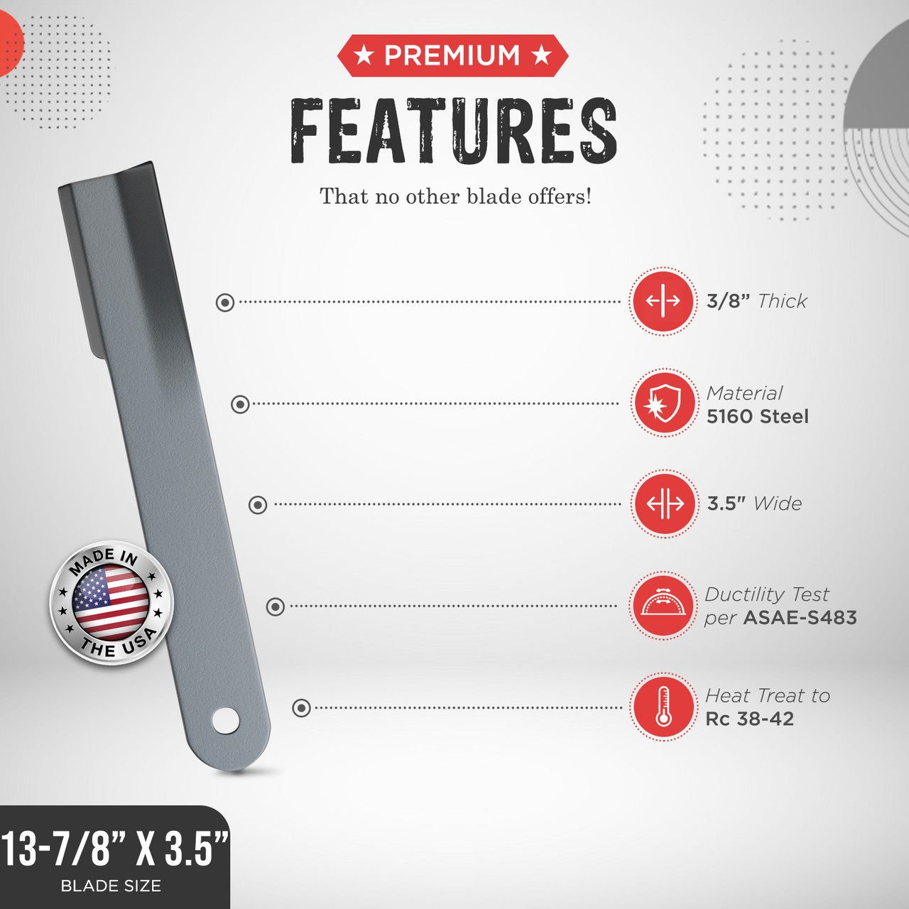 RSO Replacement for Woods Rotary Cutter Blade, 3917 Rancher Supply