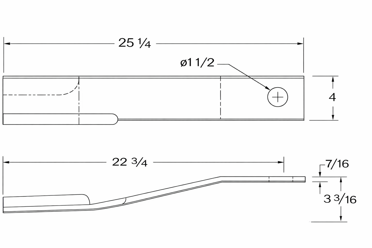 RSO Replacement for Woods Rotary Cutter Blade, 19160 Rancher Supply Brush Mower Blade