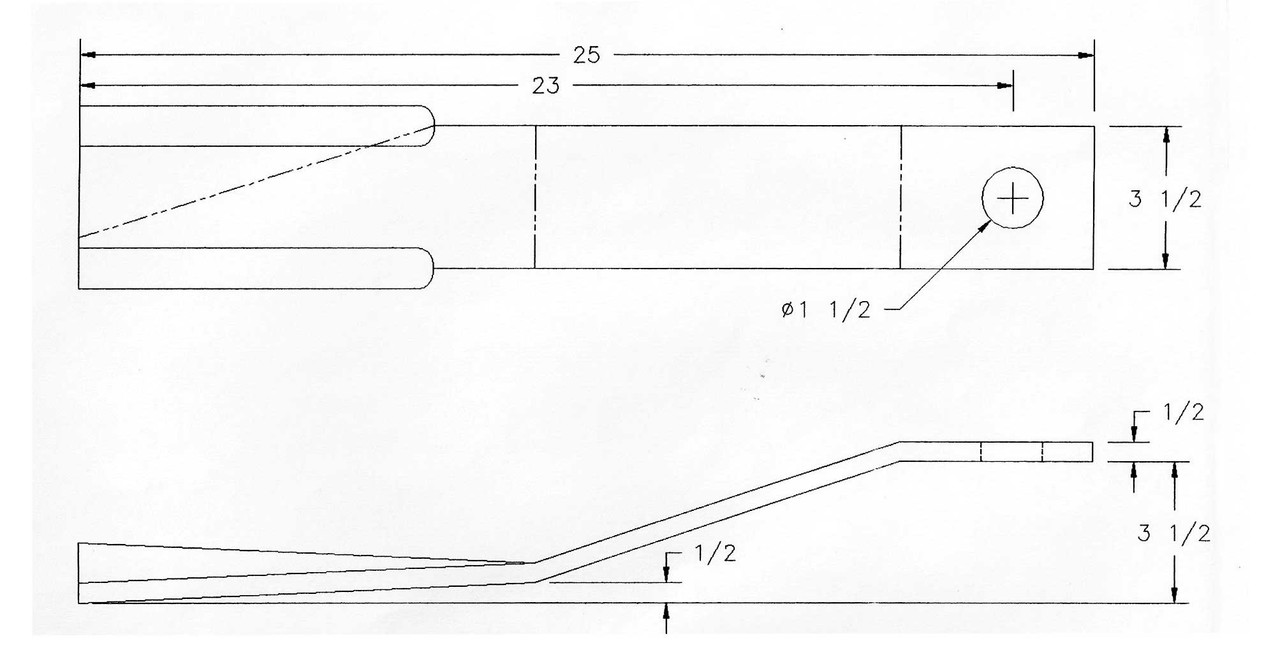 Blade Suctn 1/2x3-1/2x25-1/2 MODEL - 15' Flex Eagle Updraft CCW