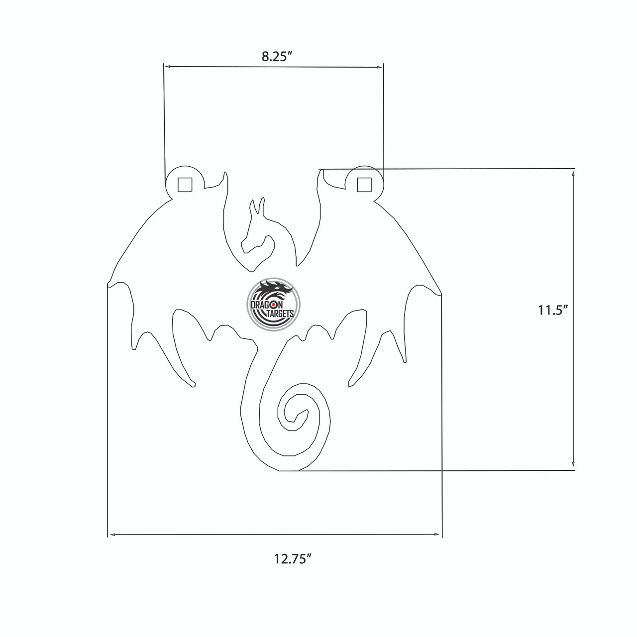 Dragon Targets AR500 Steel Targets for Shooting 3/8 Inch Thick Laser Cut Animal Shapes, Painted and Ready to Shoot Made in USA - Dragon