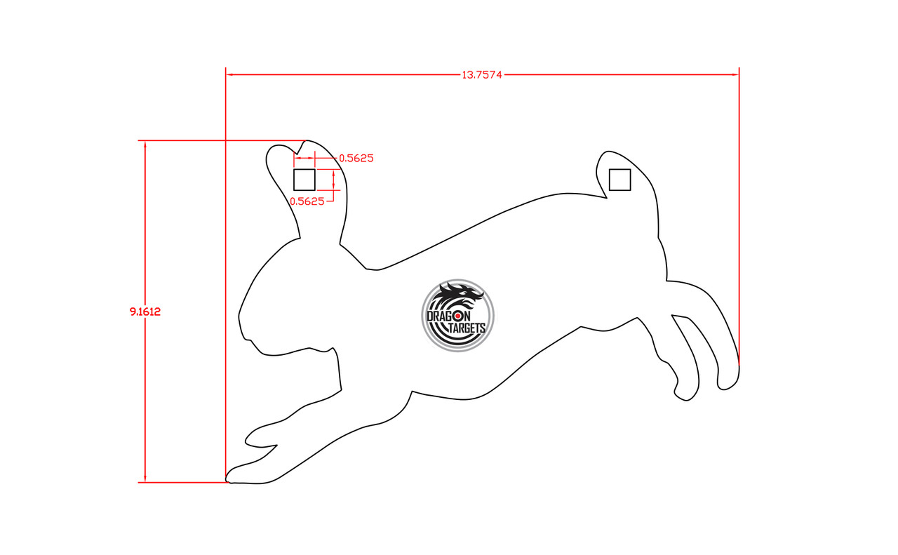 Dragon Targets Rabbit 3/8" AR500 Steel Shooting Target