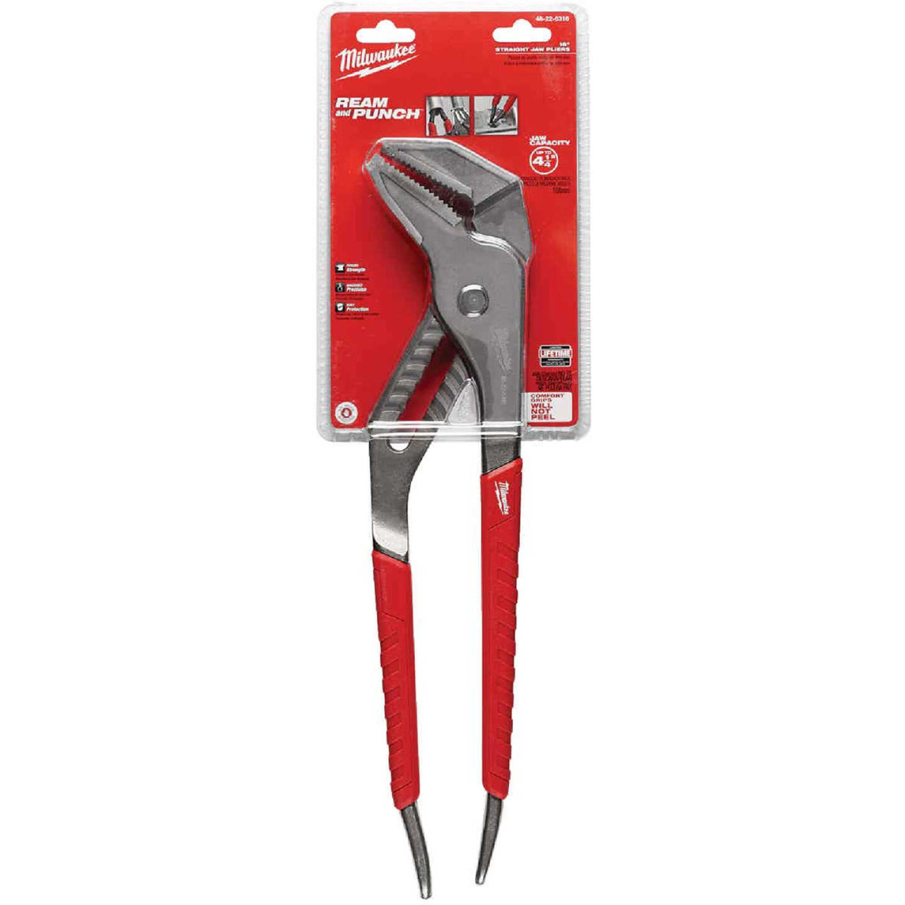 Milwaukee 16 In. Comfort Grip Straight Jaw Groove Joint Pliers