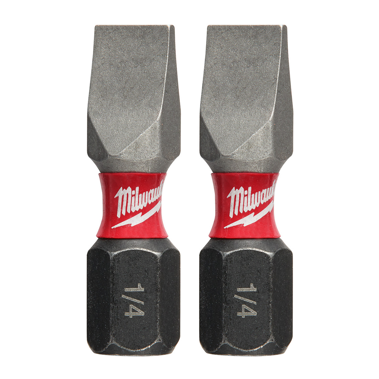 Milwaukee SHOCKWAVE #10 Slotted 1 In. Insert Impact Screwdriver Bit (2-Pack)