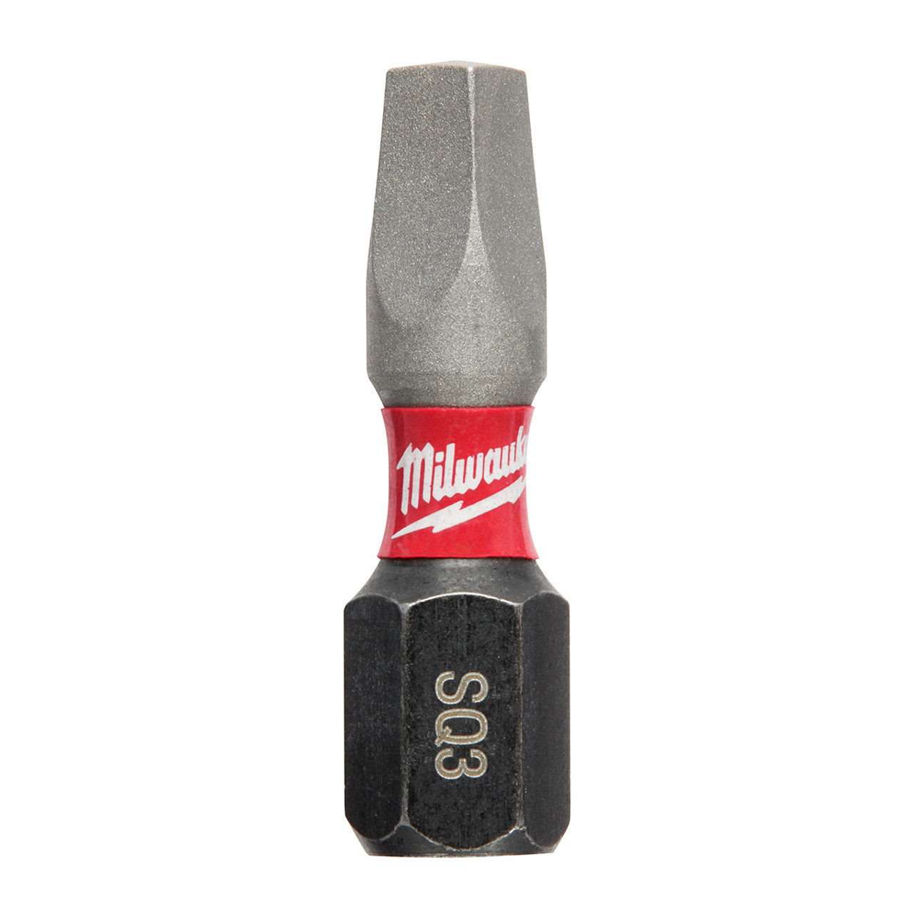 Milwaukee SHOCKWAVE #3 Square Recess 1 In. Insert Impact Screwdriver Bit (2-Pack)