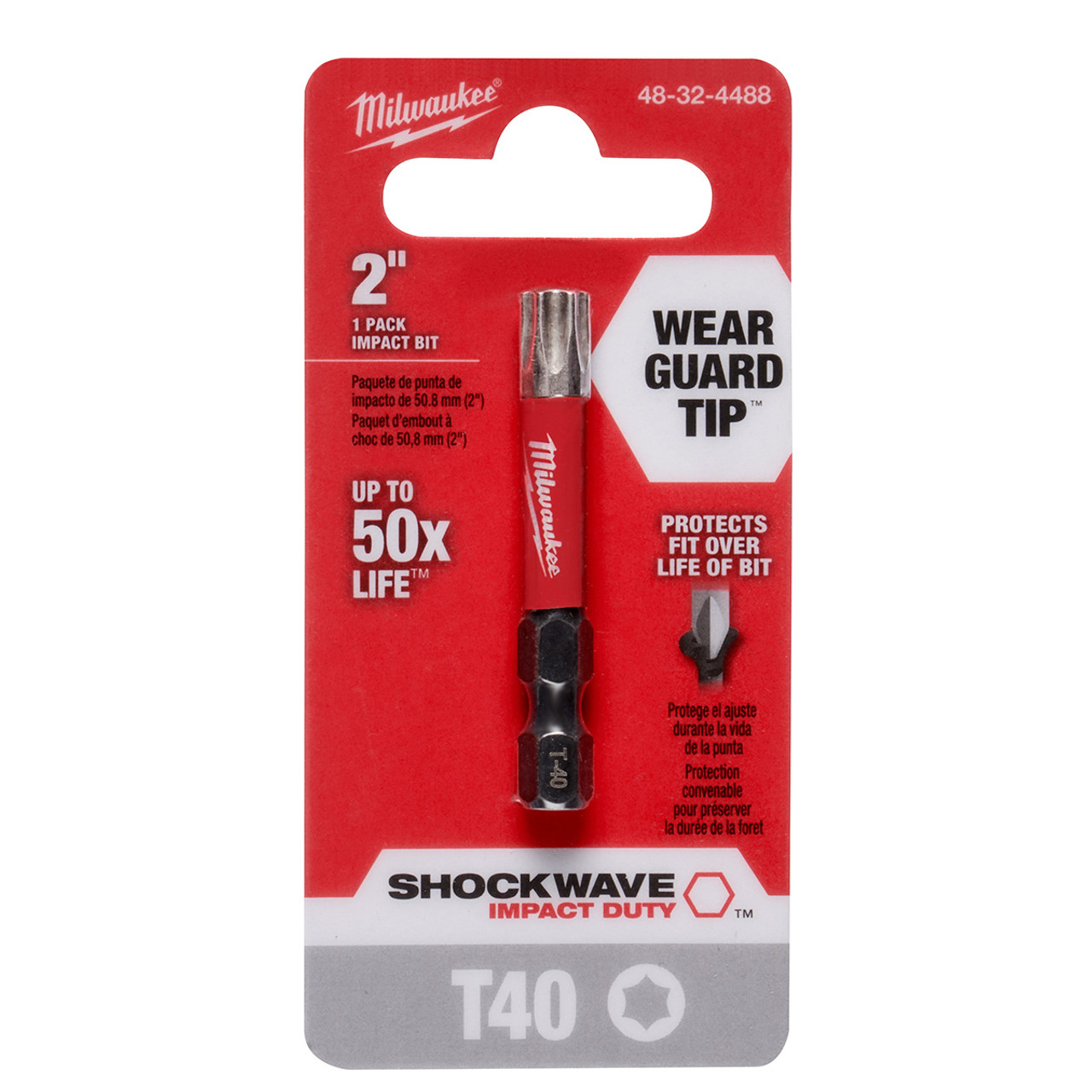 Milwaukee SHOCKWAVE T40 TORX 2 In. Power Impact Screwdriver Bit