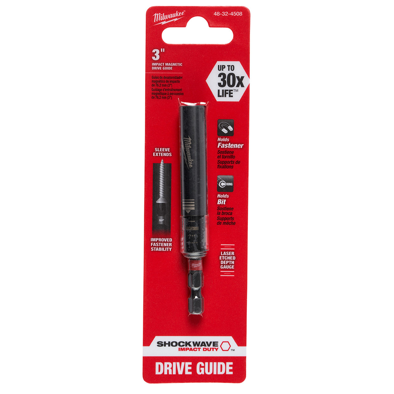 Milwaukee SHOCKWAVE 3 In. Magnetic Drive Guide Bit Holder