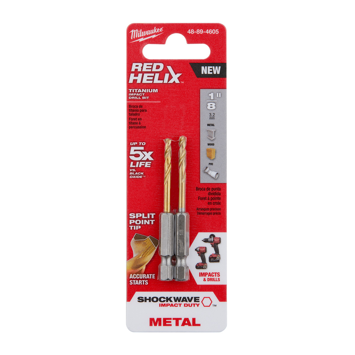 Milwaukee SHOCKWAVE Impact Duty 1/8 In. Titanium Hex Shank Drill