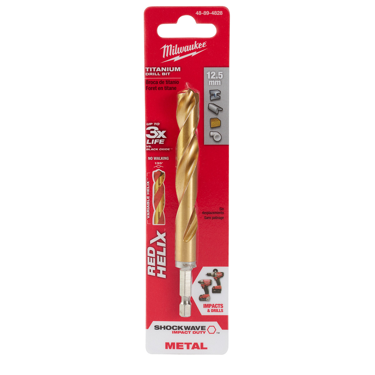 Milwaukee SHOCKWAVE Metric Titanium Red Helix 12.5 mm - Rancher