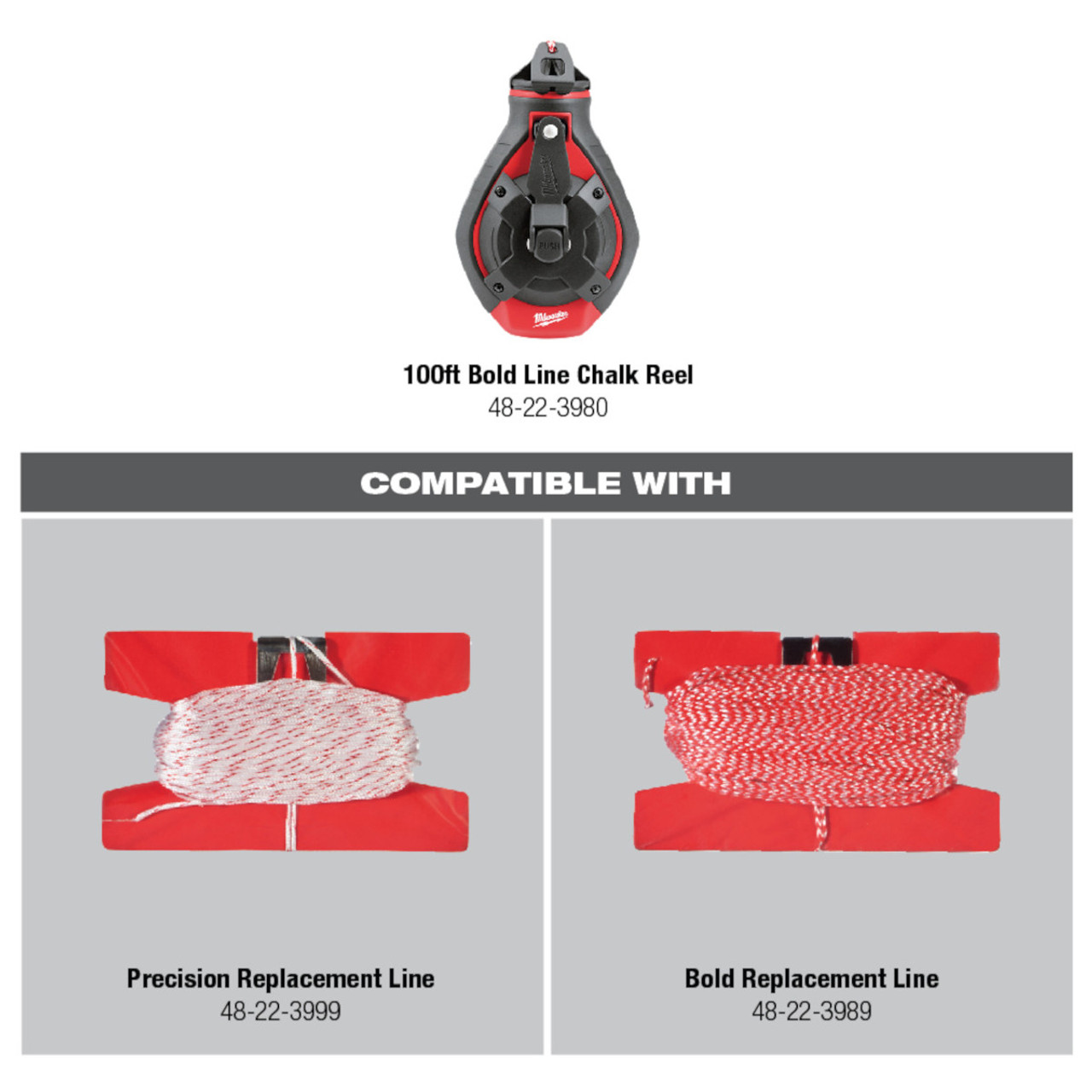 Milwaukee 100 Ft. Bold Line Chalk Reel