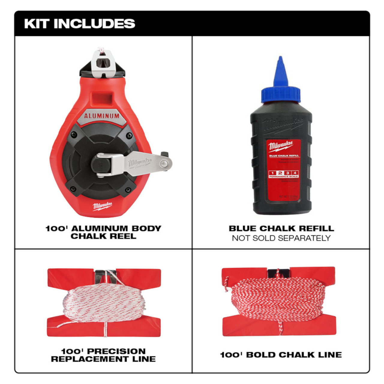 Milwaukee 48-22-3986 Bold Line Chalk Reel Kit