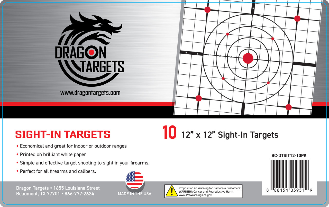 Dragon Targets 40 Pack Paper & Reactive Target Bundle