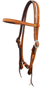 Elite Headstall, Hand Laced (Caramel)