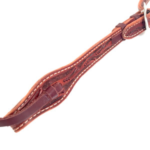 Elite Headstall, Floral Tooling (Russet)