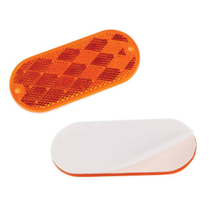 Peterson 1-7/8 In. W. x 4-3/8 In. H. Oblong Amber Oval Reflector (2-Pack) Peterson 1-7/8 In. W. x 4-3/8 In. H. Oblong Amber Oval Reflector (2-Pack)
