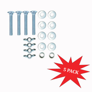 Dragon Targets Hardware Kit for AR500 Steel Gongs - 5 Pack