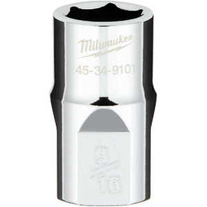 Milwaukee 1/2 In. Drive 9/16 In. 6-Point Shallow Standard Socket with FOUR FLAT Sides Milwaukee 1/2 In. Drive 9/16 In. 6-Point Shallow Standard Socket with FOUR FLAT Sides