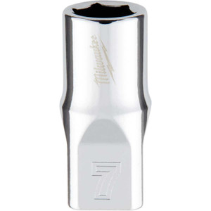 Milwaukee 1/4 In. Drive 7 mm 6-Point Shallow Metric Socket with FOUR FLAT Sides Milwaukee 1/4 In. Drive 7 mm 6-Point Shallow Metric Socket with FOUR FLAT Sides