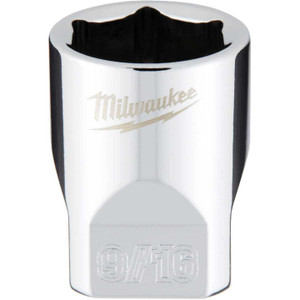 Milwaukee 1/4 In. Drive 9/16 In. 6-Point Shallow Standard Socket with FOUR FLAT Sides Milwaukee 1/4 In. Drive 9/16 In. 6-Point Shallow Standard Socket with FOUR FLAT Sides