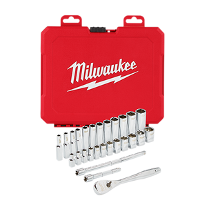 Milwaukee Metric 1/4 In. Drive 6-Point Ratchet & Socket Set (28-Piece) Milwaukee Metric 1/4 In. Drive 6-Point Ratchet & Socket Set (28-Piece)