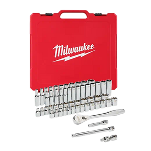 Milwaukee Standard/Metric 3/8 In. Drive 6-Point Ratchet & Socket Set (56-Piece) Milwaukee Standard/Metric 3/8 In. Drive 6-Point Ratchet & Socket Set (56-Piece)