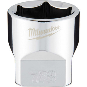 Milwaukee 3/8 In. Drive 7/8 In. 6-Point Shallow Standard Socket with FOUR FLAT Sides Milwaukee 3/8 In. Drive 7/8 In. 6-Point Shallow Standard Socket with FOUR FLAT Sides