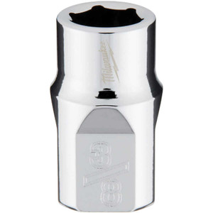 Milwaukee 3/8 In. Drive 3/8 In. 6-Point Shallow Standard Socket with FOUR FLAT Sides Milwaukee 3/8 In. Drive 3/8 In. 6-Point Shallow Standard Socket with FOUR FLAT Sides