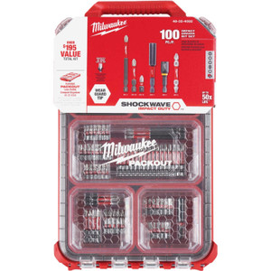 Milwaukee SHOCKWAVE PACKOUT Impact Screwdriver Bit Set (100-Piece) Milwaukee SHOCKWAVE PACKOUT Impact Screwdriver Bit Set (100-Piece)