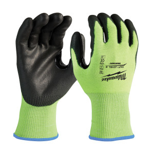 Milwaukee Unisex Large Cut Level 2 High Vis Polyurethane Dipped Glove