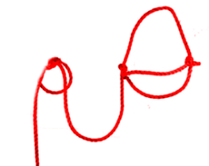 HALTER, COW HOLDING, RED  5/8" POLY ROPE