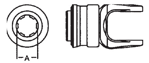 Yoke, 1 3/8 - 6 Z W/ Taper Bolt - Rancher Supply (RCS)
