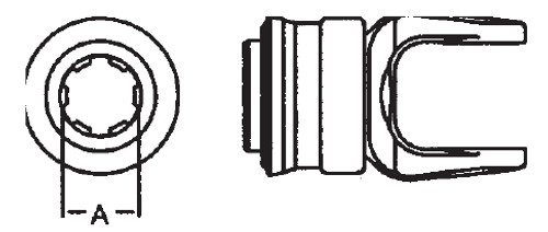 YOKE 1-3/8 6-SPL YOKE 1-3/8 6-SPL