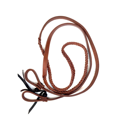 5 Plait Reins, Pineapple Knot Ends (Toast)