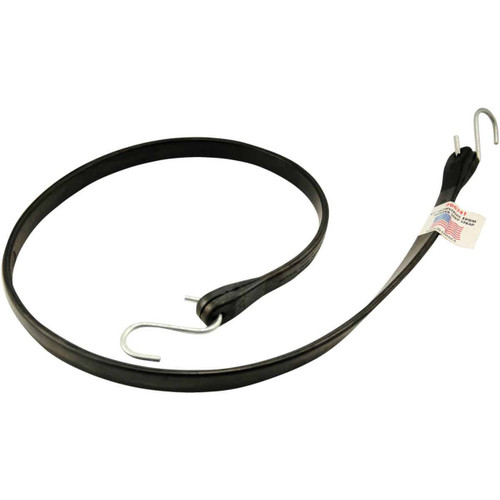 Erickson 44 In. Hook-to-Hook Black Industrial EDPM Rubber Tarp Strap Erickson 44 In. Hook-to-Hook Black Industrial EDPM Rubber Tarp Strap