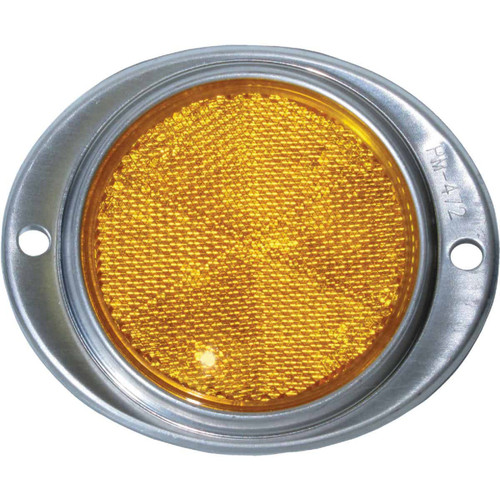 Peterson 3 In. Dia. Amber Oval Reflector Peterson 3 In. Dia. Amber Oval Reflector