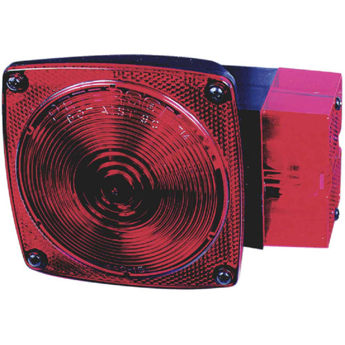 Peterson Square (w/Built-In License Plate Light) Red 5-3/4 In